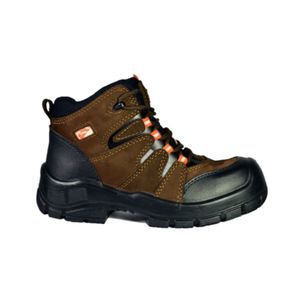 NEW MENS SAFETY WORK BOOTS- IMPACT & SLIP RESISTANT, WATERPROOF | BROWN SIZE 9.5